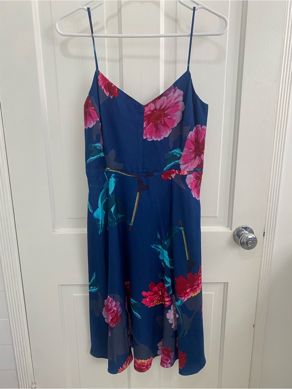 Banana Republic Navy Floral Spaghetti Strap Sundress